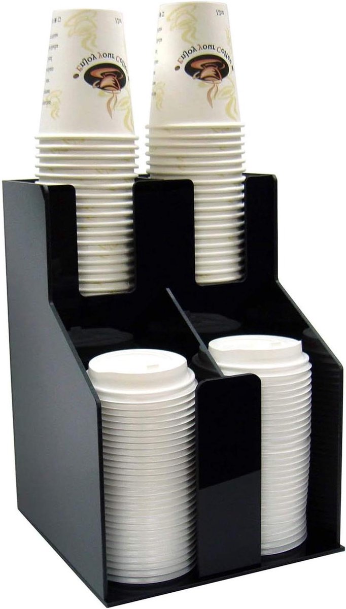 Cup Deksel Organizer - Kopjeshouder Keuken - Ruimte Besparen - 2 Niveaus 2 Stapels