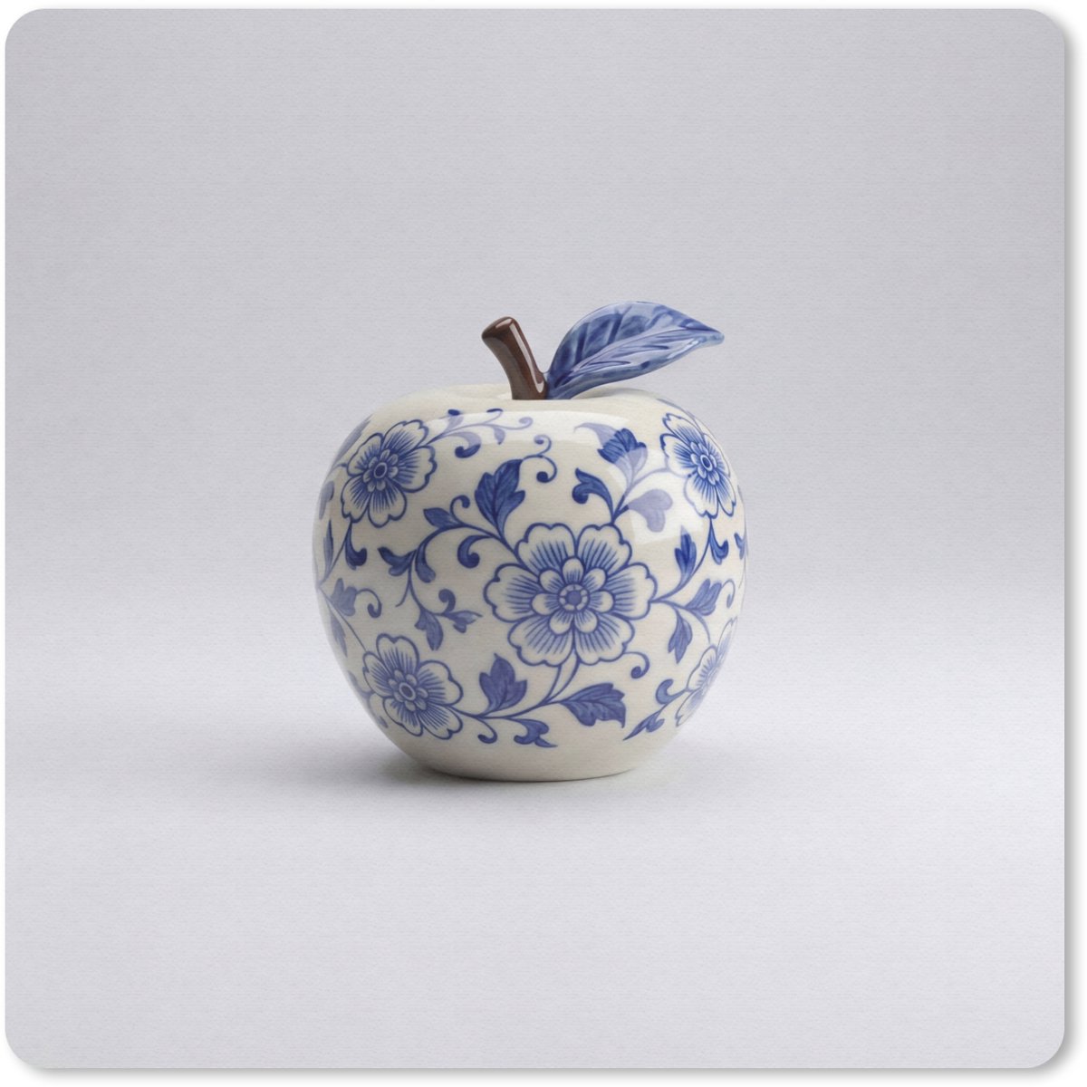 Muismat 20x20 cm - Mousepad Appel - Blauw - Klassiek - Muismatten