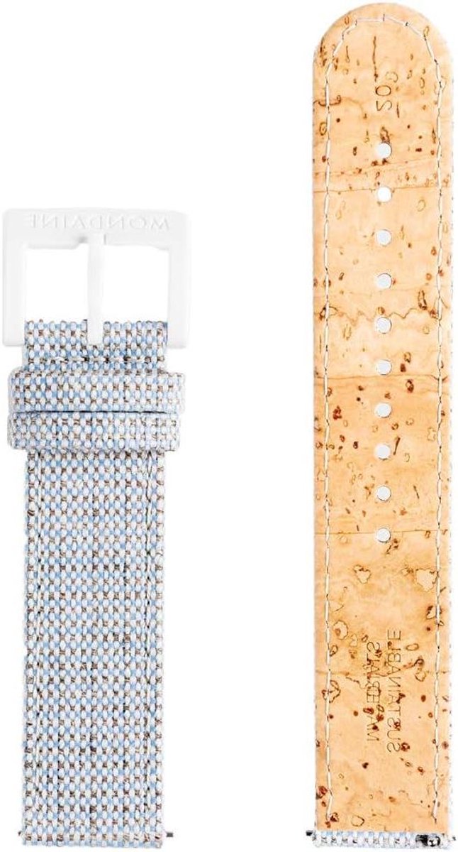 Horlogeband - Bandje Vervanging - Horloge Personaliseren - Eco-Vriendelijk Materiaal - 20mm - Lichtblauw