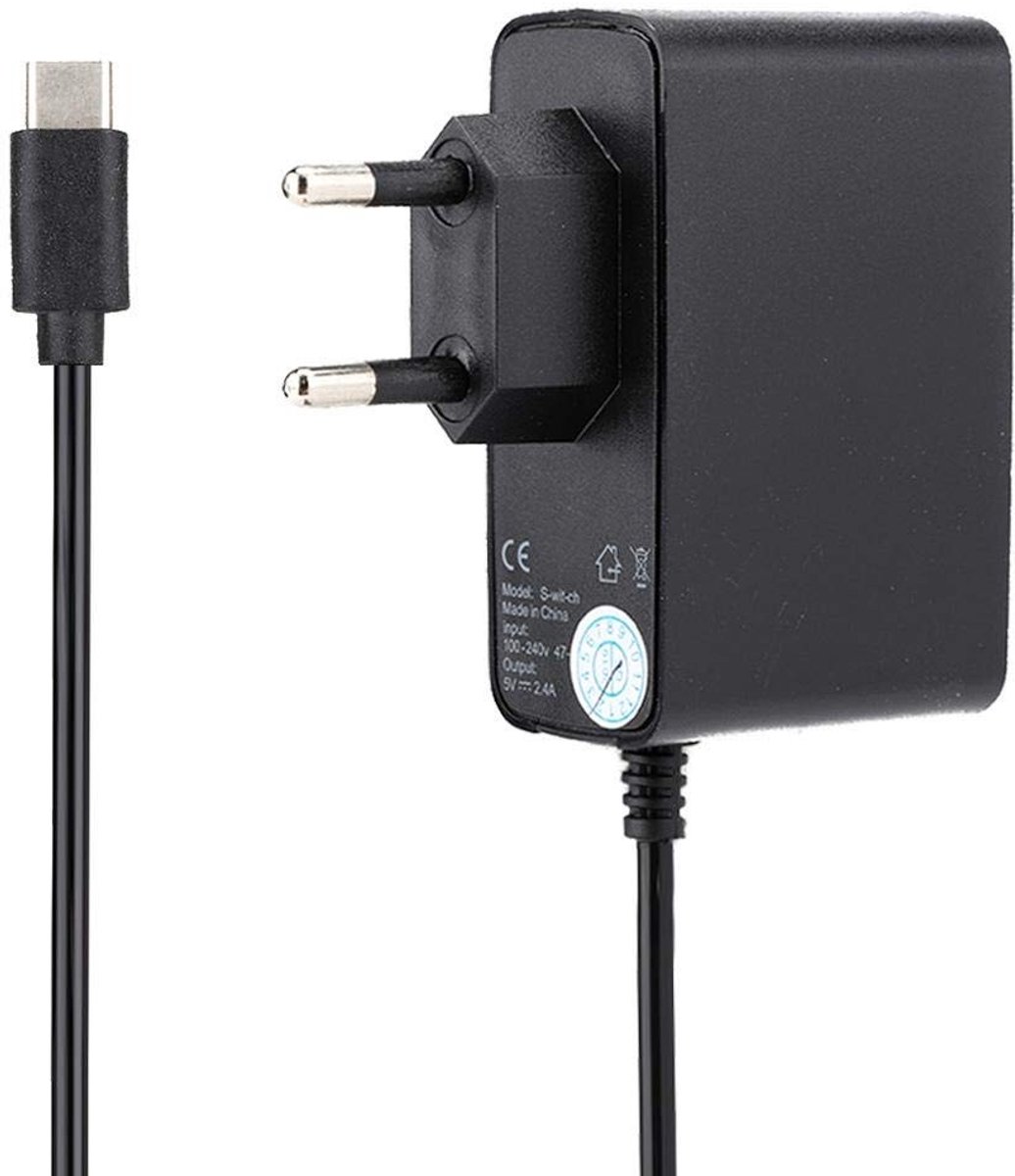 Golden crown - Power Supply - Nintendo Switch Oplader - Compact en Draagbaar - Zwart - DC 5V/2.4A Adapter - Geschikt voor Game Consoles - Adapter voor