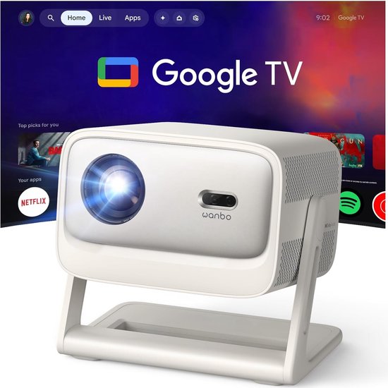 Smart Beamer Mini Projector 4K Support Full HD 1080P 900 ANSI Lumen HDR10 Dolby Audio Autofocus WiFi 6 Bluetooth