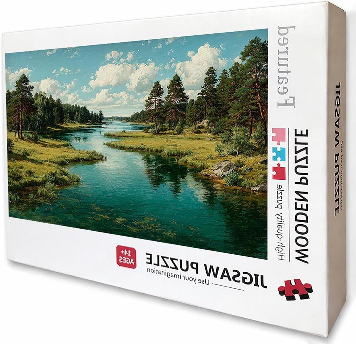 Houten Puzzel - Legpuzzel Volwassenen - Ontspannende Vrije Tijd - Achterkant Met Letters - 99 x 70 cm - Multicolor