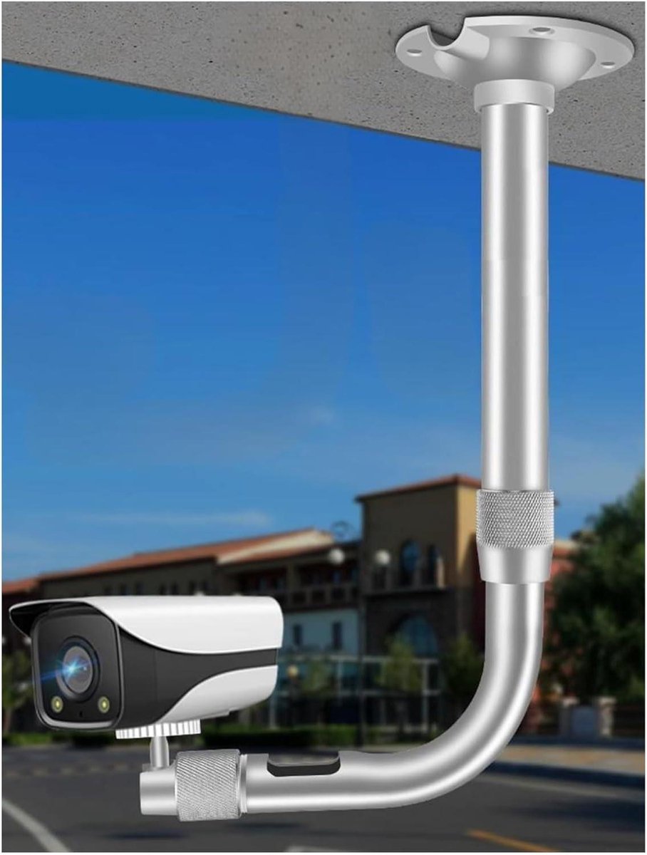 Bewakingspaal Camera - Bevestigingshouder Beveiligingscamera - Beveiliging Optimaliseren - Verstelbare Lengte - 30-60 cm - Grijs
