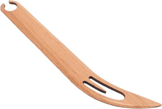 Houten Weefspoel - Weefgereedschap Spoel - Textiel Ontwerpen - Glad Gepolijst Oppervlak - 21 x 3 x 2 cm - Beuken van Merkloos — afbeelding 4
