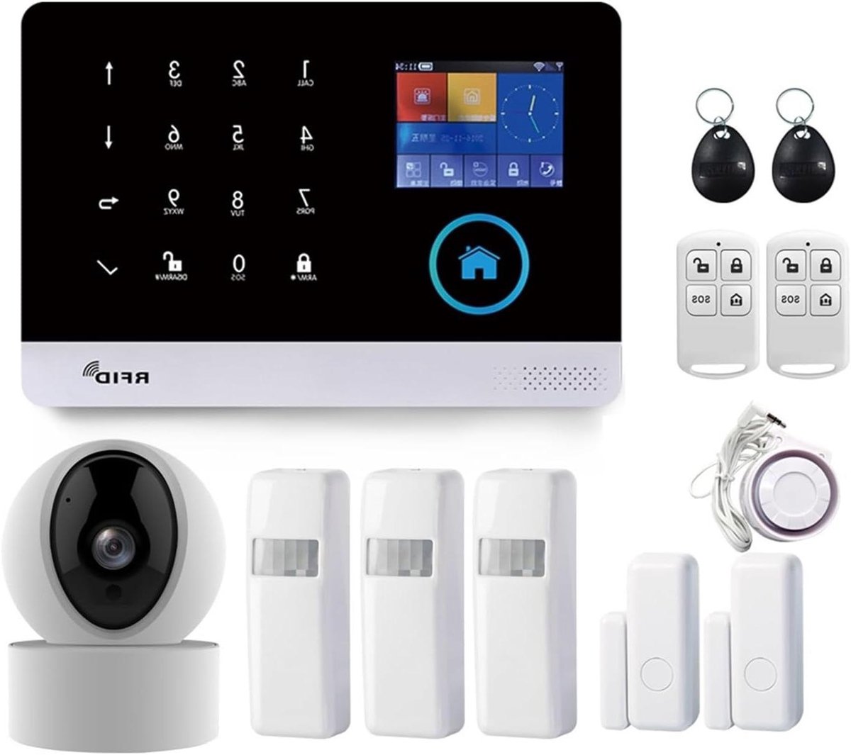 Alarmsysteem Woning - Beveiligingssysteem Huis - Huisbeveiliging - Huisdiervriendelijke Sensor - 185 mm - Wit