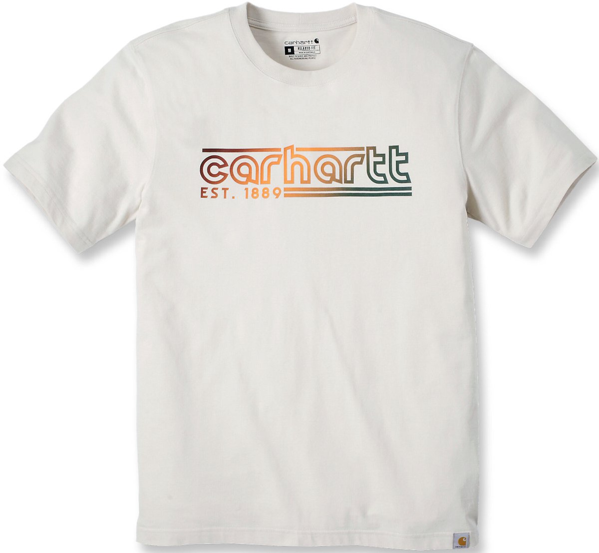Carhartt S/S T-shirt met houthakkersprint 106538 Oat Milk