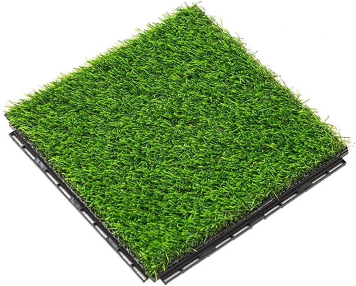 Composiet Vlonderplanken - Tuintegels Gras - Terras Aanleggen - In elkaar grijpend Ontwerp - 22 Stuks - Groen