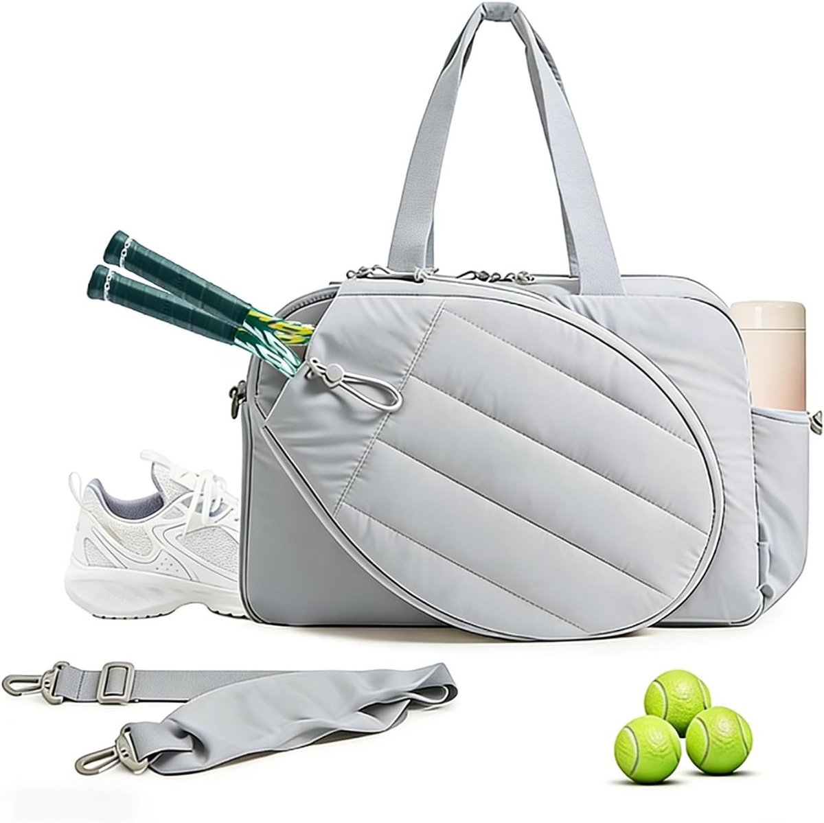 Dames Badminton Tas, 48 × 19 × 31 cm, Grote Sporttas met Racketcompartiment, Reistas voor Fitness en Schoencompartiment, Ideaal voor Sport en Reizen