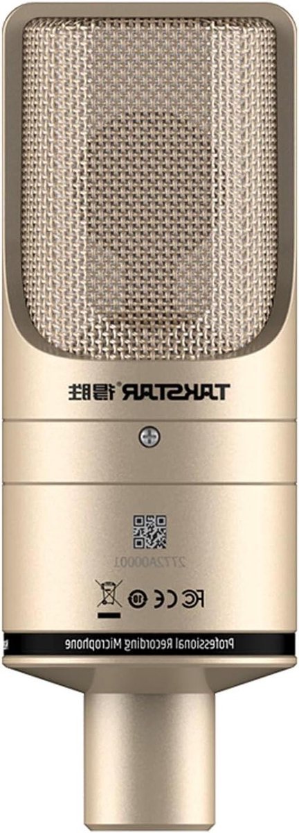 Condensator Microfoon - Opname Microfoon - Studio Opnames - Volledig Metalen Constructie - 14.8 cm - Goud