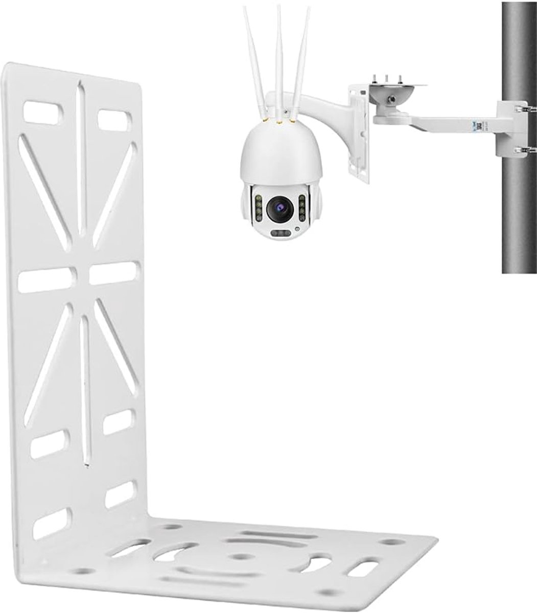 L-vormige domecamera beugel, universele muur- en plafondmontagebeugel voor Hikvision CCTV domecamera's, montagebeugel voor CCTV PTZ bol- en domebeveiligingscamera's.