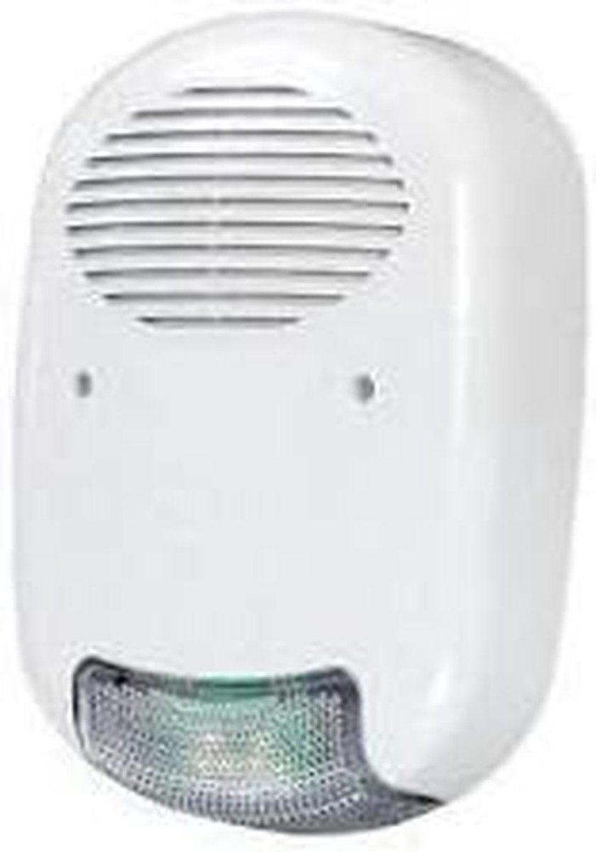 Zelfreinigende Sirene - Buitensirene Alarm - Beveiliging Huis - Zelfvoorzienend Systeem - 103 Decibel - Wit