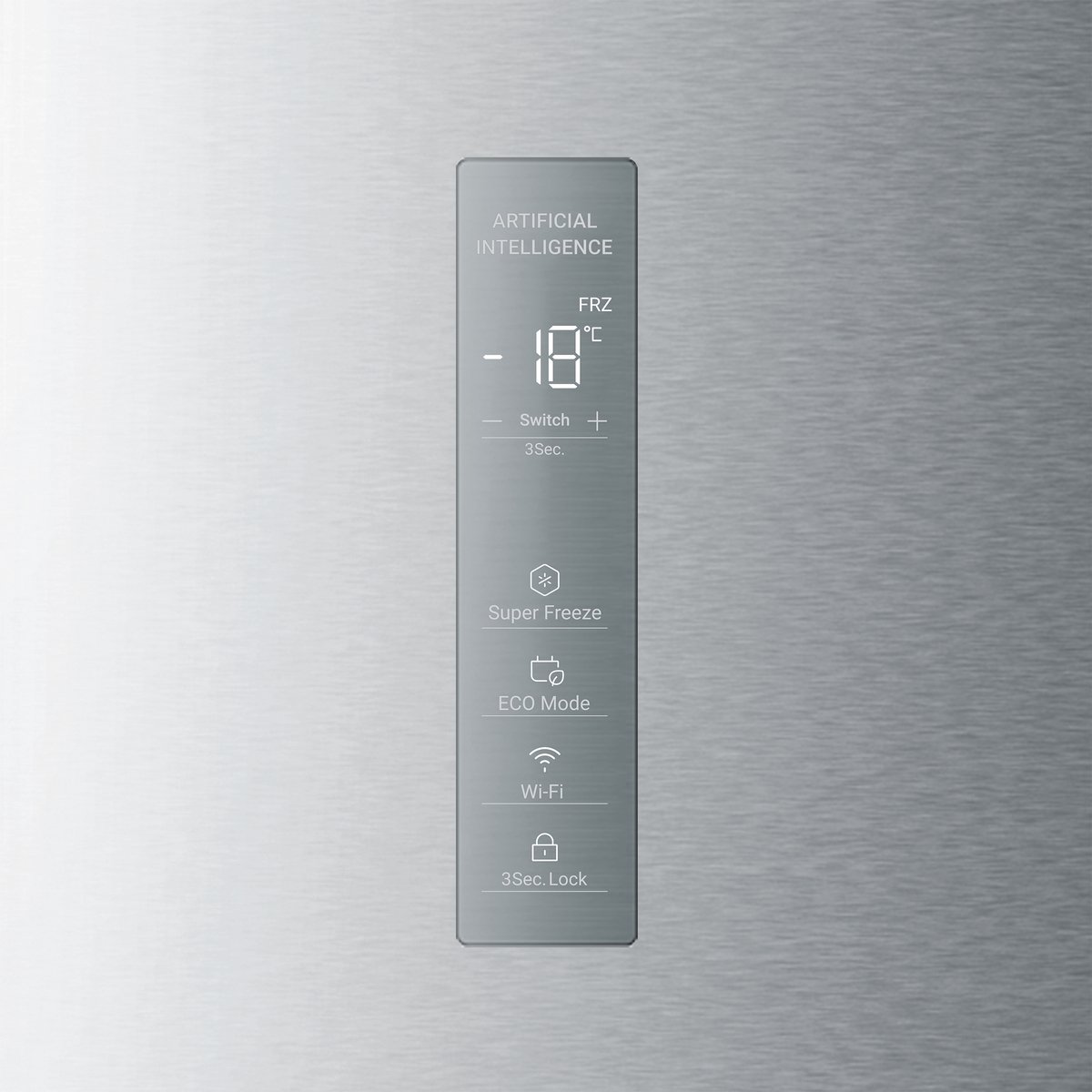 Haier H4F226SEH1 Vrieskast – 226 Liter – No Frost – 6 Vrieslades – RVS Look – Energiezuinig