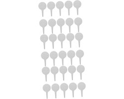 Plantenlabels Roestvrij Staal - Tuinetiketten Metaal - Planten Identificeren - Roestbestendig Waterdicht - 50 Stuks - Zilver