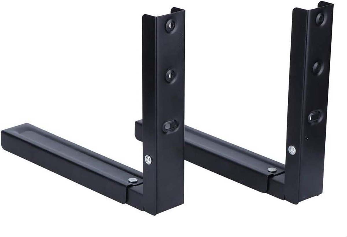 Vouwplank Beugel - Magnetron Plank - Ruimte Besparen - Intrekbaar Ontwerp - Verstelbaar - Zwart