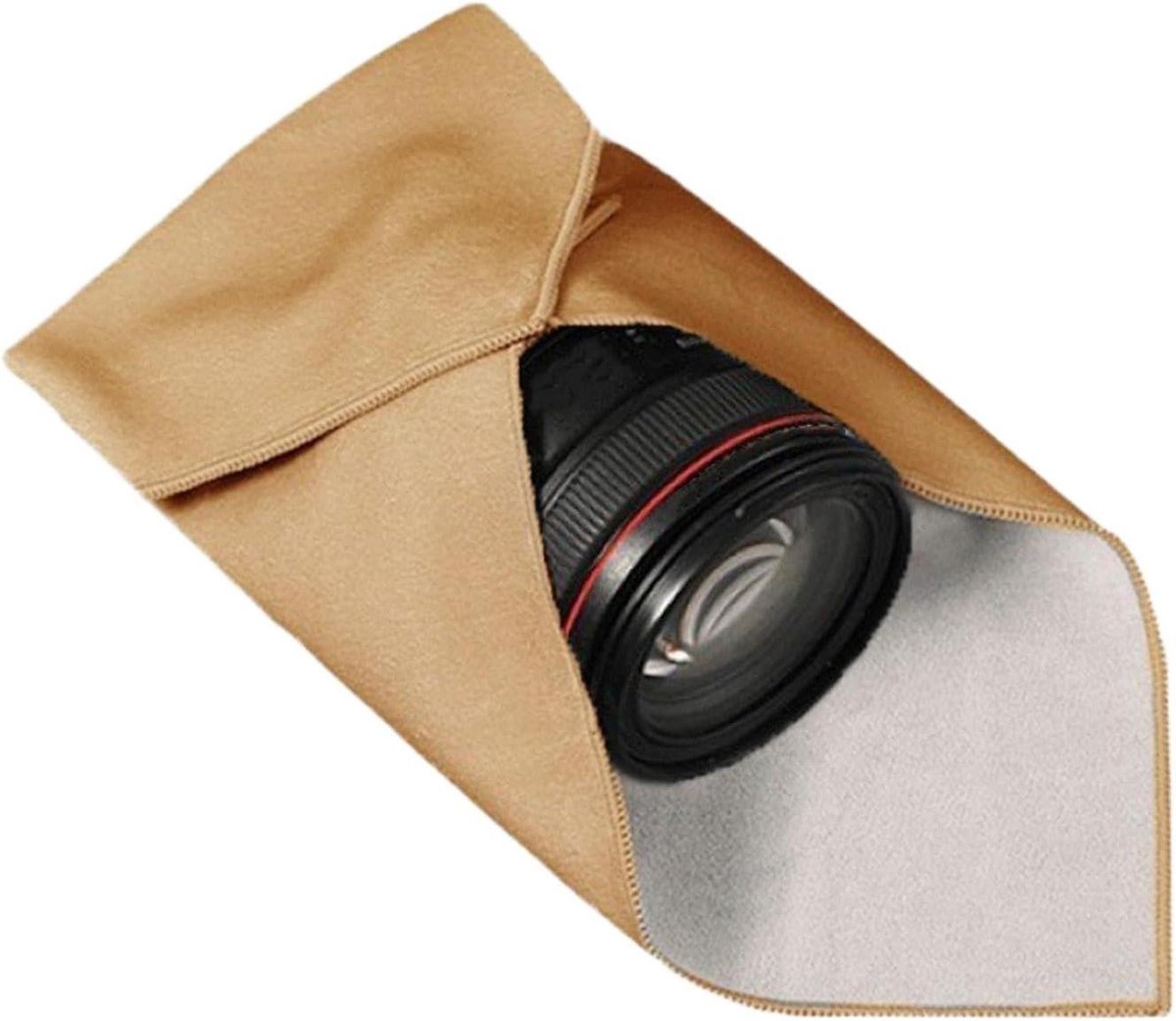 Lens Wrap - Camera Beschermer - Apparatuur Beschermen - Zelfklevend Ontwerp - 35 x 35 cm - Khaki
