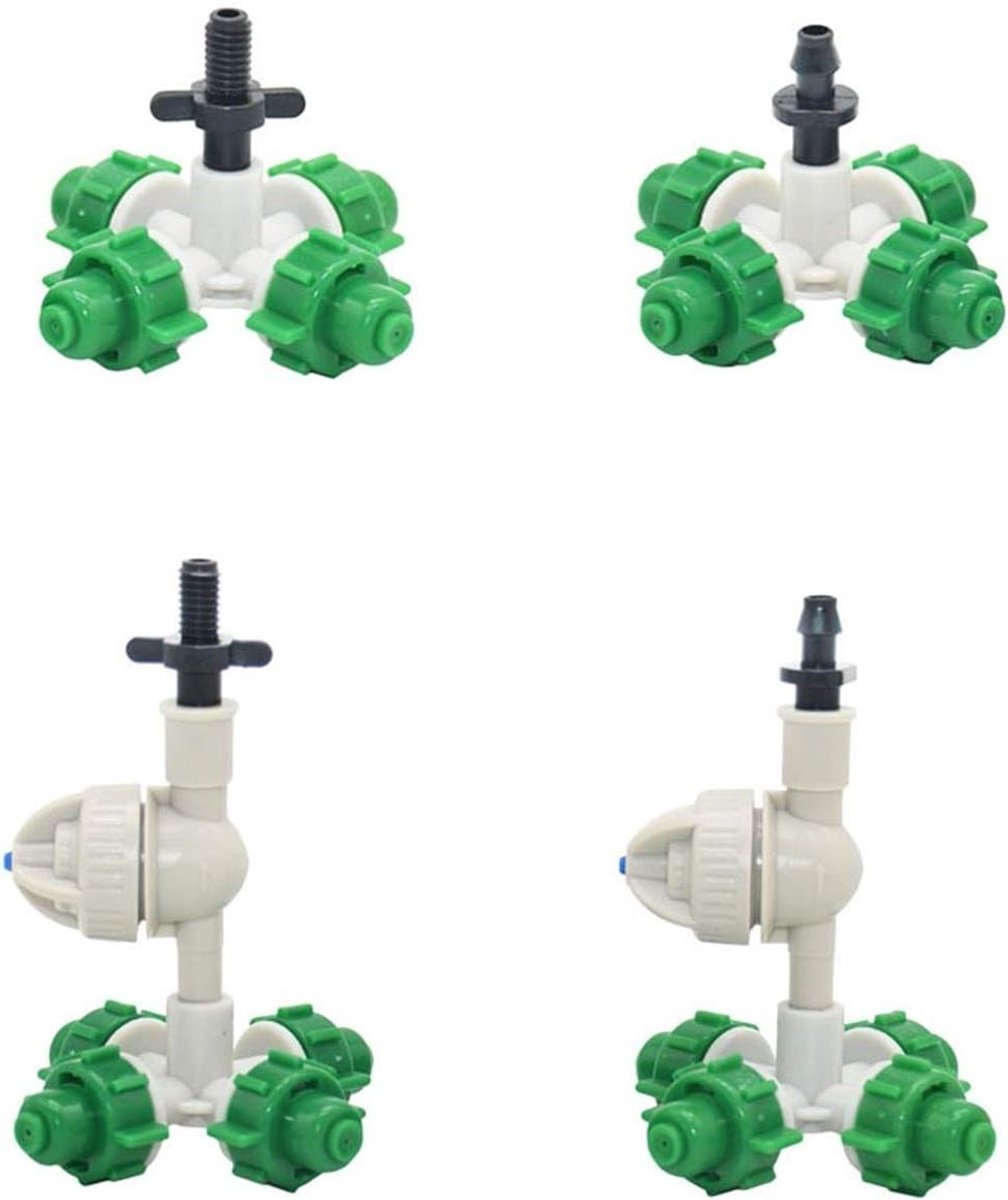 Verstuivende Nozzle - Mistkop Sproeier - Planten Besproeien - 4-Weg Ontwerp - 1/4" Barb - Zwart
