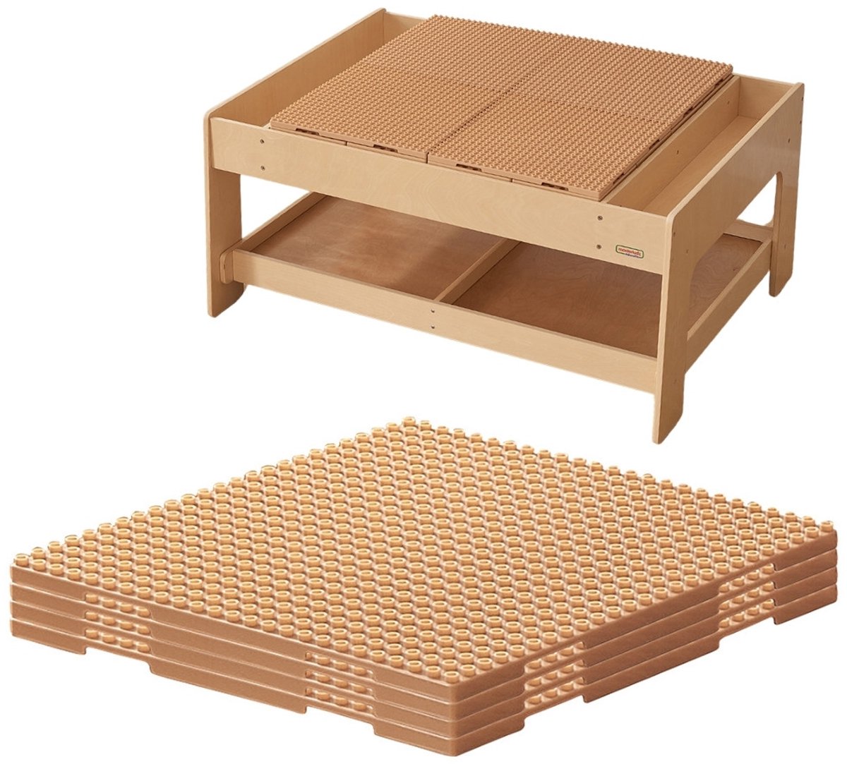 Eduplay bouwplaten bouwstenen set - 4 stuks - kleurrijk bouwspeelgoed.