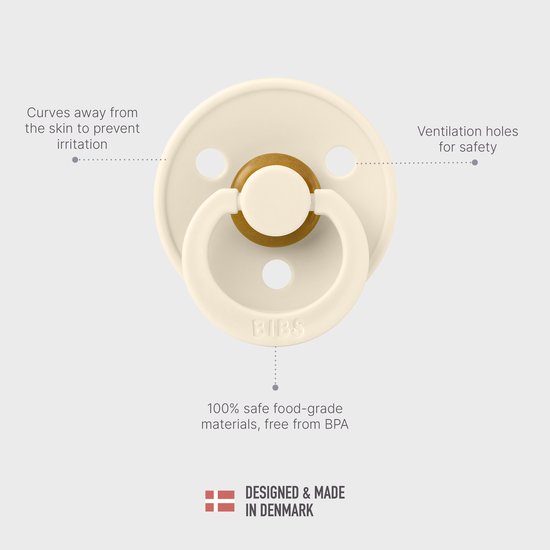 BIBS - Colour Fopspeen - Anatomisch - Maat 1 - Woodchuck/Blush - Duopack van BIBS — afbeelding 2