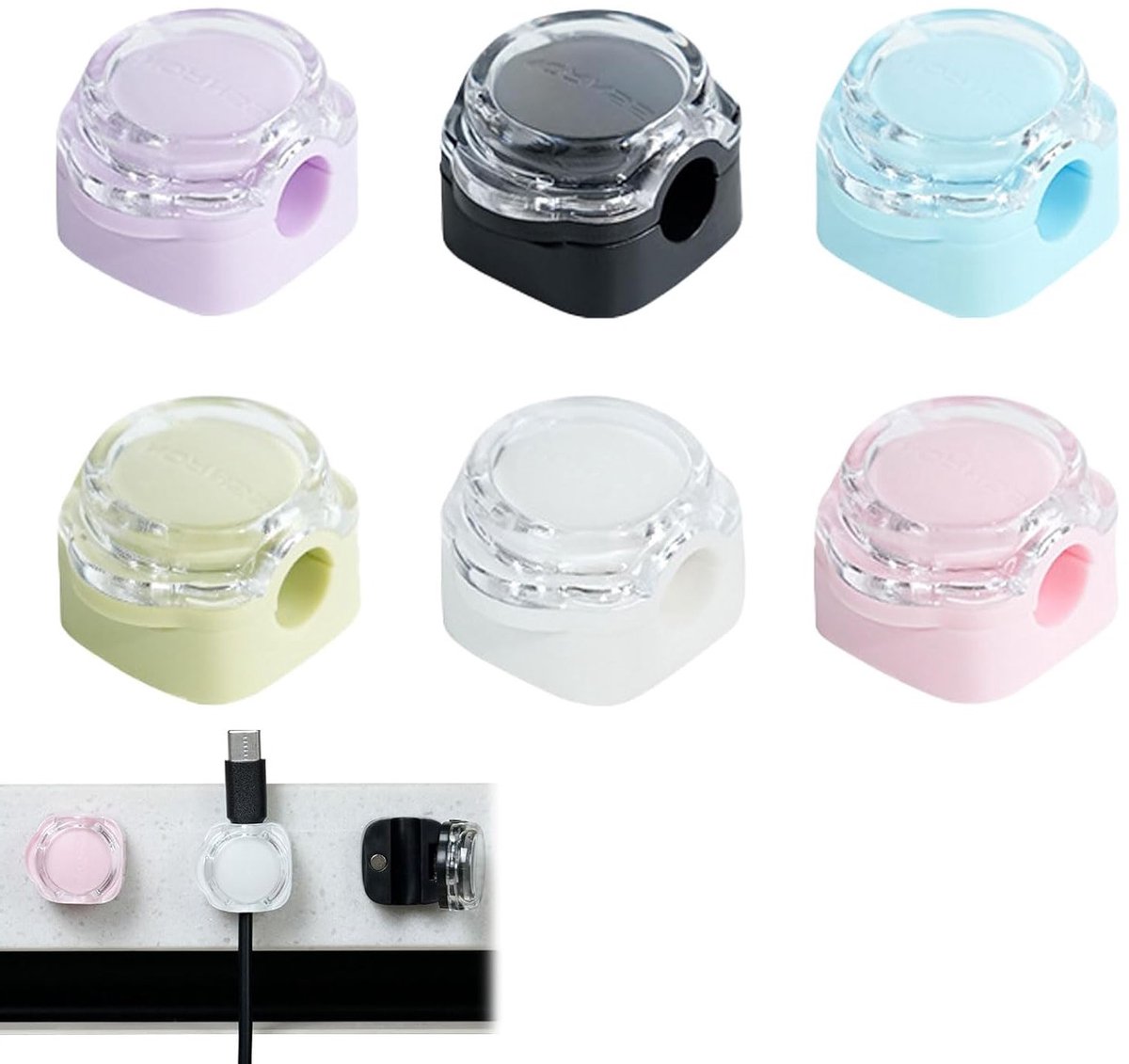 Kabelbinders en Kabelmanagement Clips, Zelfklevende Organizers en Magnetische Haak voor USB- en Oplaadkabels, Perfect voor Kantooropslag