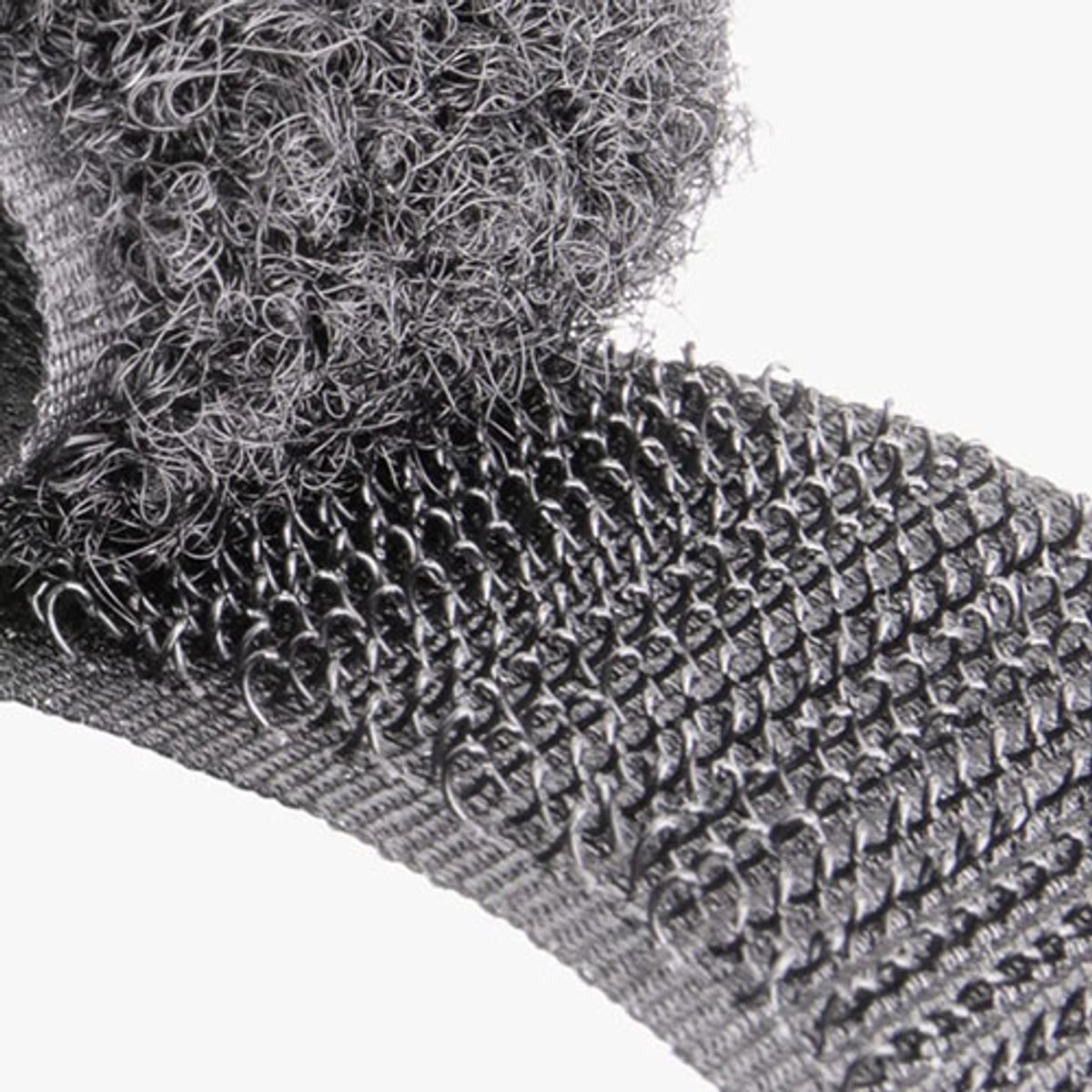 VELCRO® - Klittenband Enkelzijdig Haakdeel met lijmlaag, 25mm Zwart Rol 25 meter