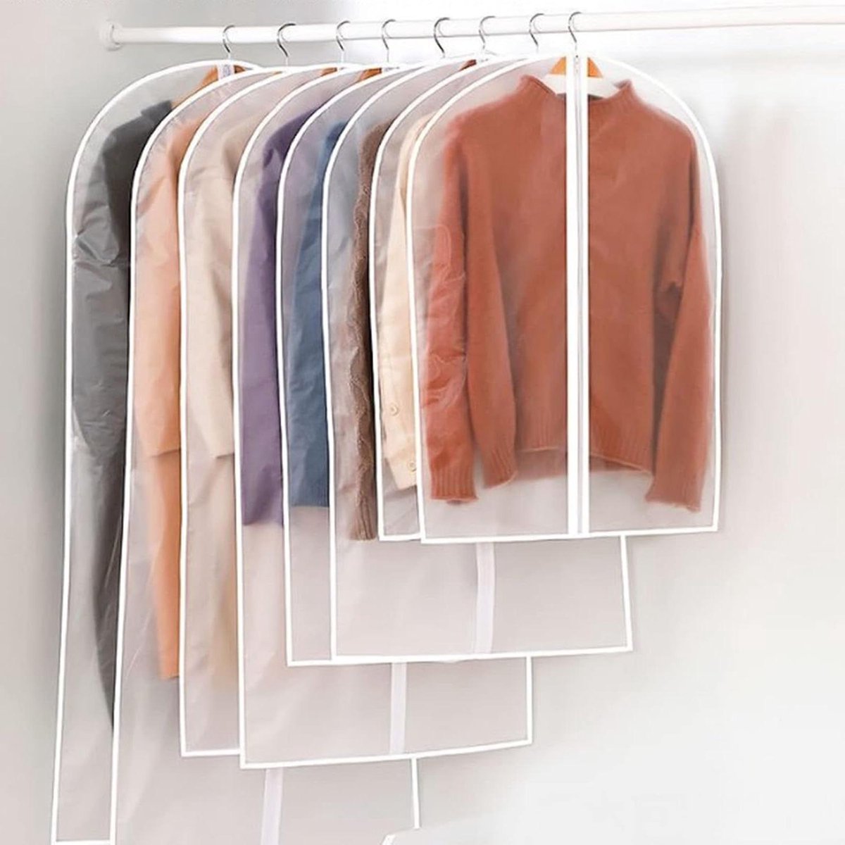 Kledinghoezen Set - Stofhoezen Transparant - Kleding Beschermen - Ademend Materiaal - 10 Stuks - Standaard