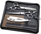 6 Delige Kappersset – Kappersschaar – Uitdunschaar – Kapper – Haar Knippen – Incl. Accessoires
