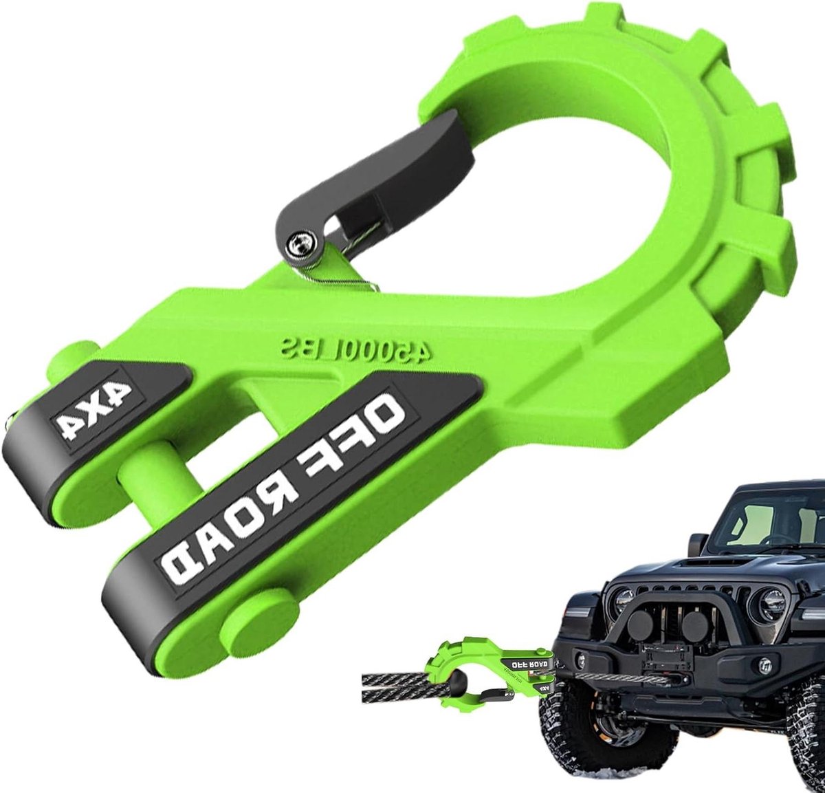 Windhaak Ketting - Grijphaak Vorkkop - Voertuig Trekken - Robuuste Constructie - 3/8 Inch - Lichtgroen