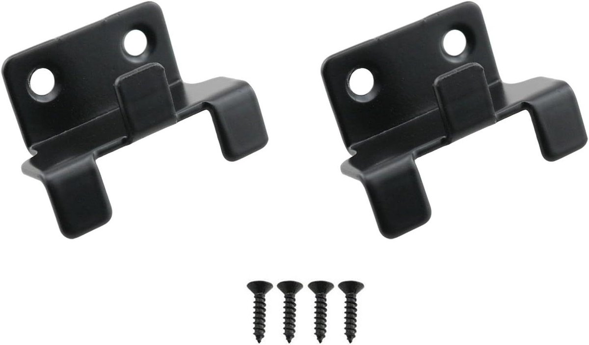 Wandbeugels - Plankdragers - Ondersteunen van objecten - Sterke roestvrijstalen constructie - 35 x 20 mm - Zwart