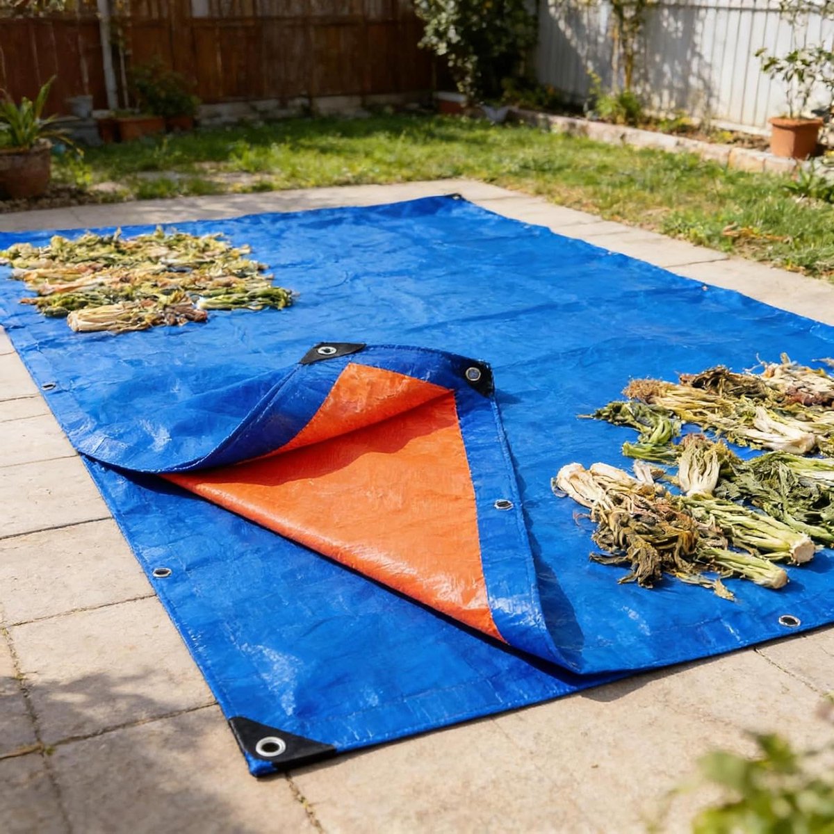 Afdekzeil met Ogen - Waterdicht Zeil - Bescherming Buiten - UV- en Scheurvast - 140 x 250 cm - Blauw