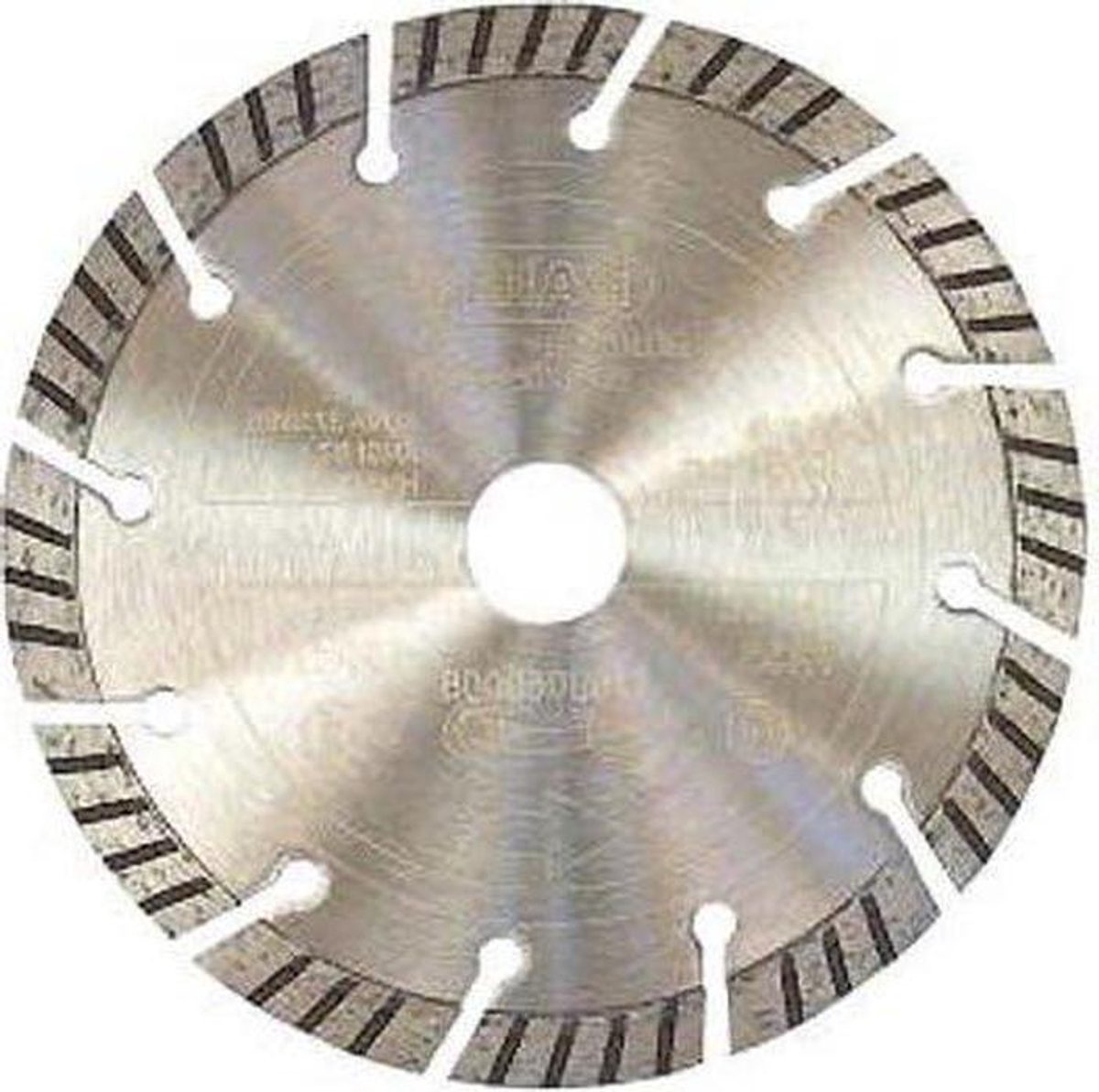 Diamantschijf Turbo - Slijpschijf Beton - Materiaal Zagen - Turbosegmenten - 230 mm - Zilverkleurig