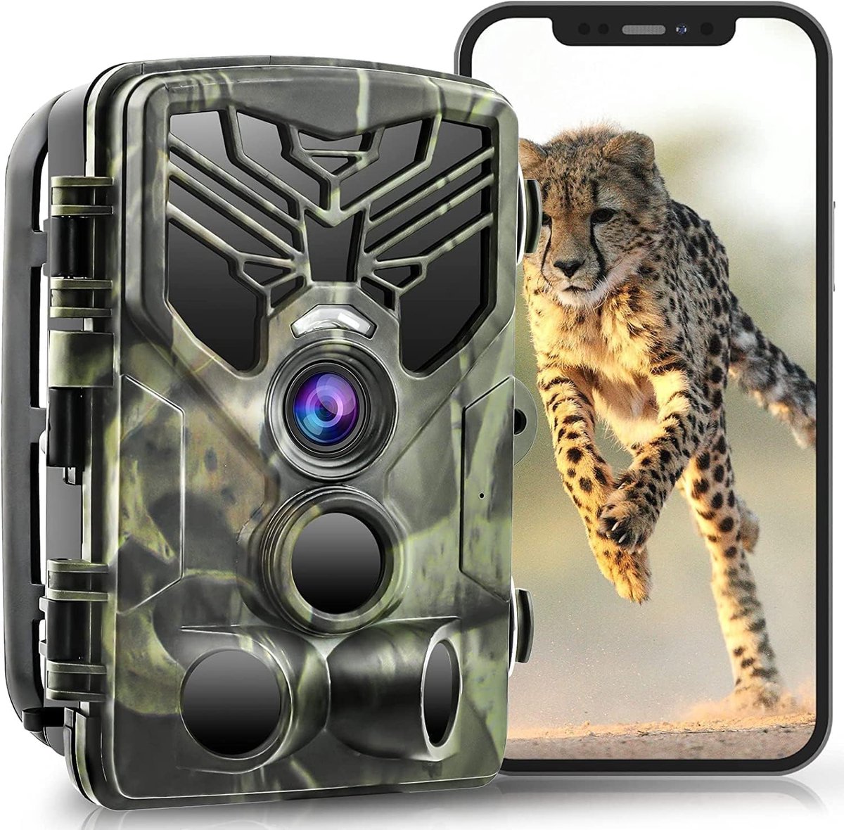 Wildlife Camera - Nachtzicht Camera - Dieren Observeren - 4K Video 36MP - IP66 Waterdicht - Groen