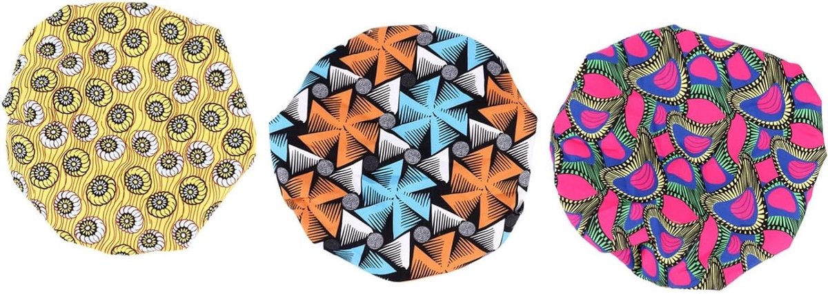 Satijnen Slaapmutsen - Kinder Hoedjes - Beschermt Haar - Zacht Materiaal - 6 Stuks - Gekleurd