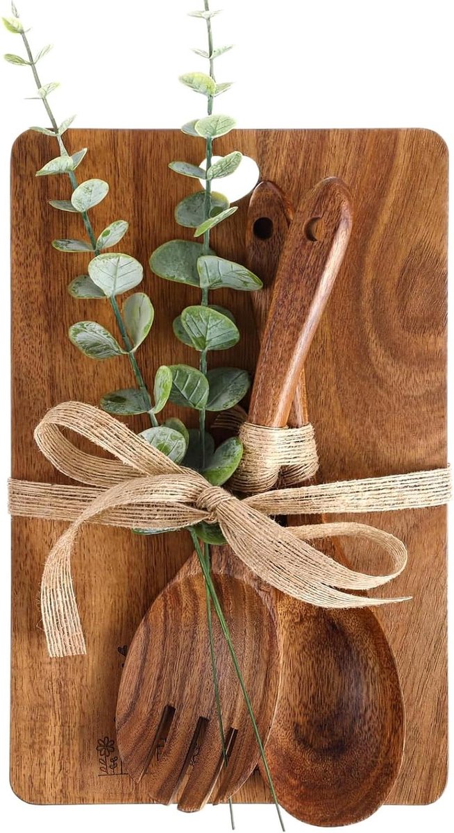 Houten Keukengerei Set - Kookgerei Hout - Cadeau Housewarming - Decoratief Huisontwerp - 2