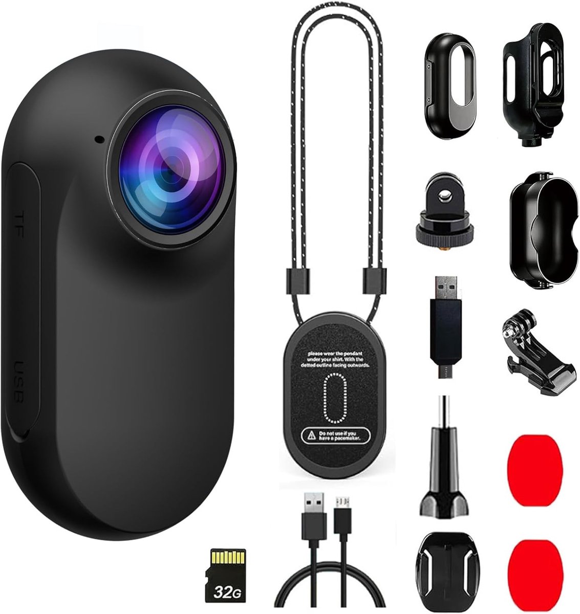 Mini Body Cam - Draagbare Camera - Vlogs Opnemen - Slechts 26 Gram - 1080p Resolutie - Zwart