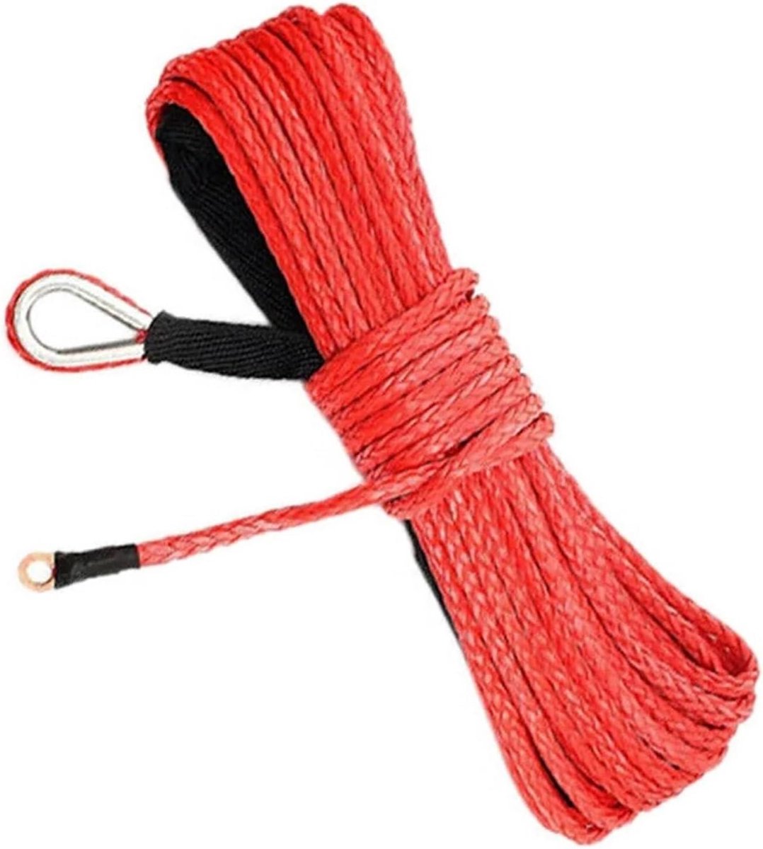 Lier Touw - Sleepkabel Synthetisch - Off Road Hulp - Geen Knikken Roest - 15 Meter - Rood