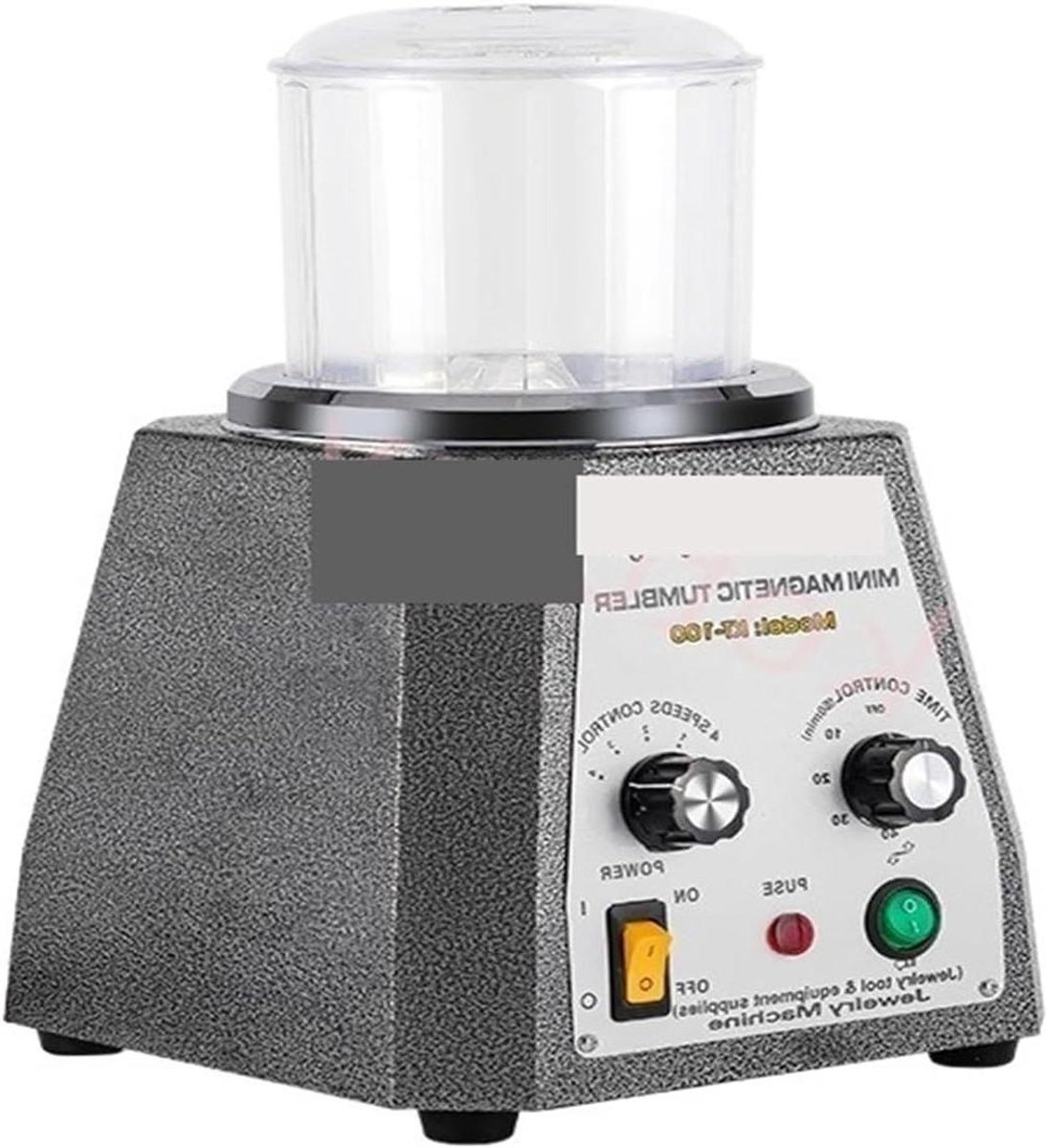 Magnetische Polijstmachine - Metaal Finisher - Sieraden Afwerken - Precisie Polijsten - 5 kg Gewicht - Zilverkleurig