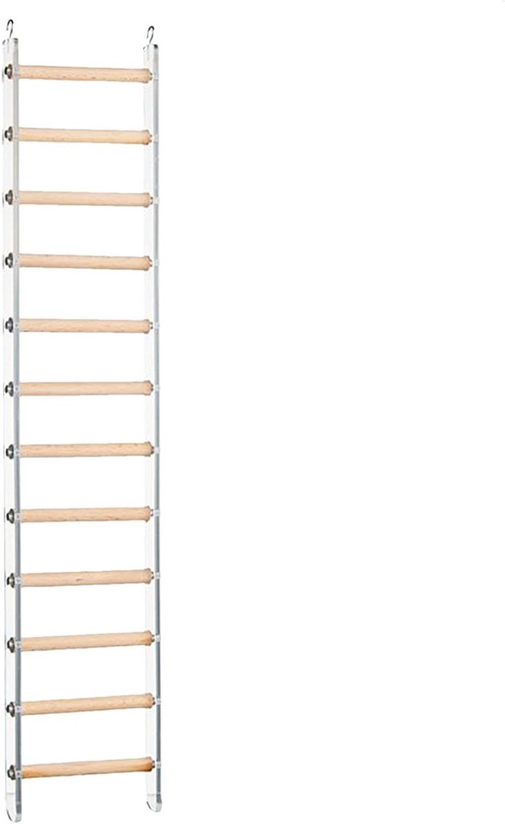 Vogelladder voor kooi, Conure Cage Stand Accessoires | Leuk ladderspeelgoed voor training, met 360° draaibare haak, voor tortelduifjes, papegaaien, parkieten en andere kleine, middelgrote vogels