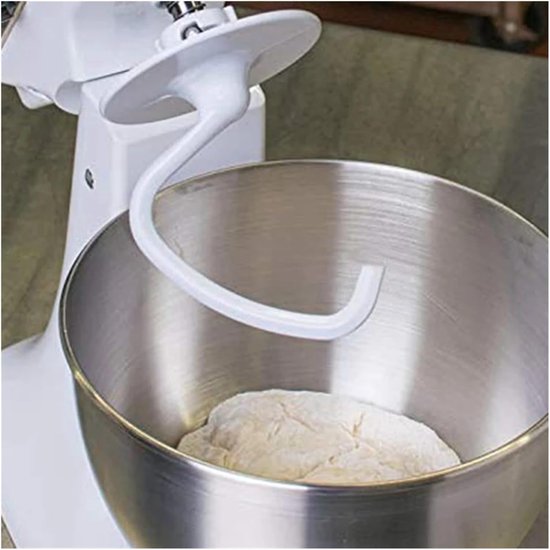 Deeghaak Vervanging - Mixer Onderdeel - Beslag Maken - Duurzaam Aluminium - 4.5 QT - Wit — afbeelding 2