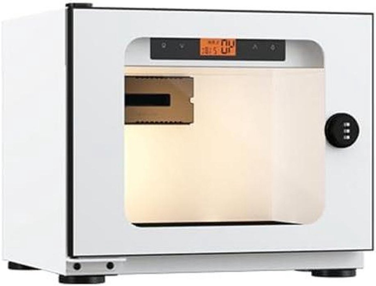 Droogkast Vochtbescherming - Elektronische Kast - Opslag Apparatuur - Digitale Vochtcontrole - 20L Capaciteit - Wit