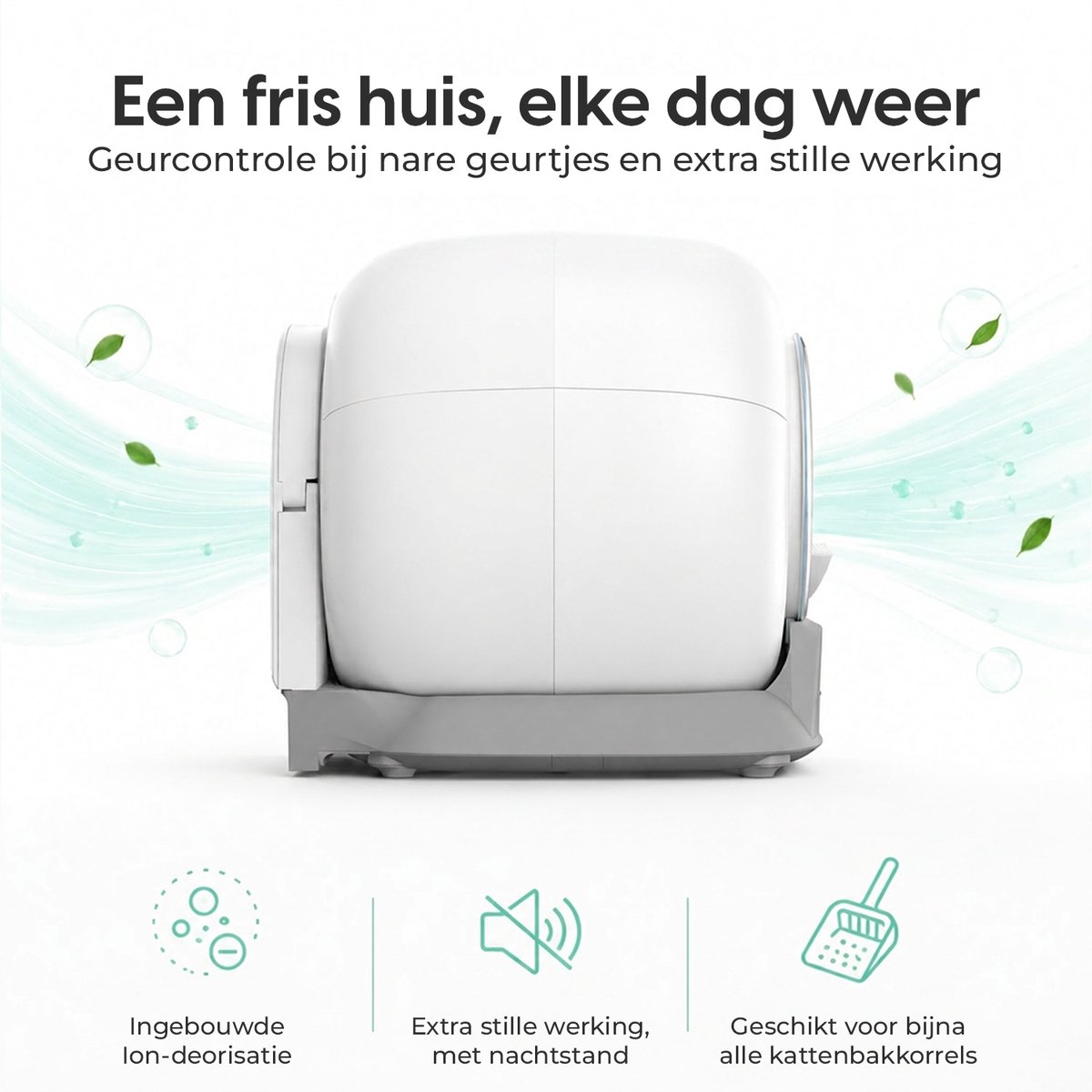 Cellavi VI-B - Automatische kattenbak - Zelfreinigende kattenbak XXL - Voor Grote en Kleine Katten - Bedienen via App - 65L thumbnail 3