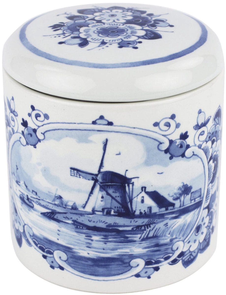 Royal Delft stroopwafelpot Molen