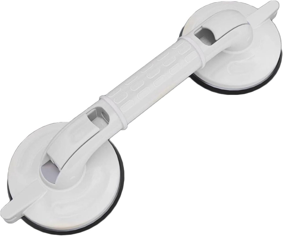 Herbruikbare Douchegreep - Steunbeugel Badkamer - Veilig Douchen - Zuignap Bevestiging - 46 cm - Wit