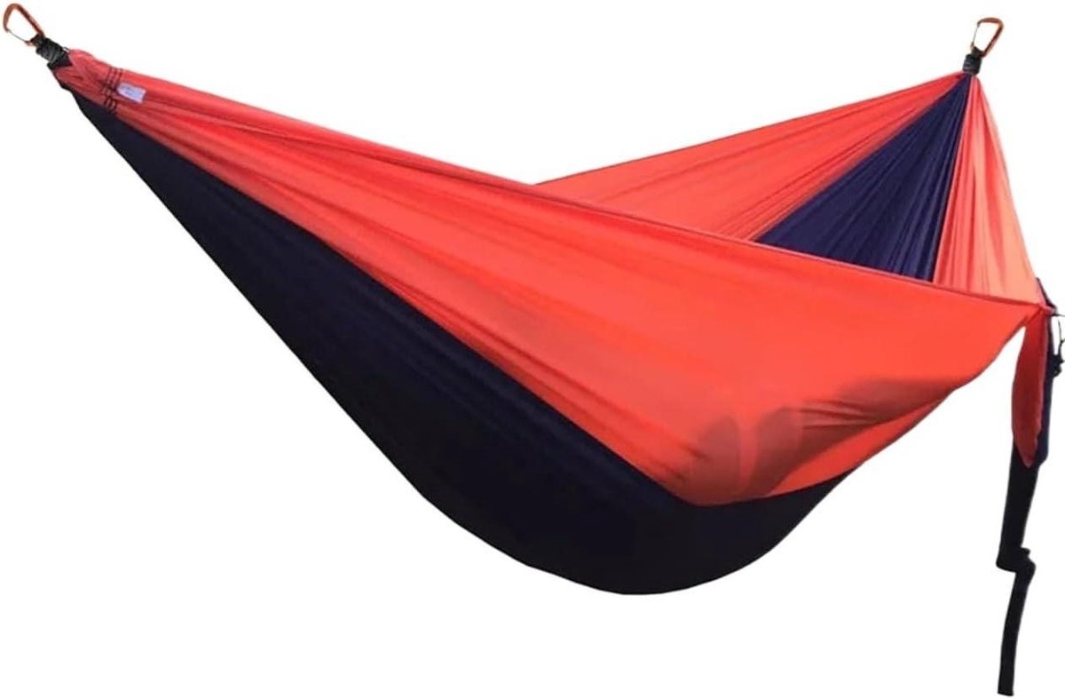 Hangmat met frame - Schommel relaxen - Buiten ontspannen - Eenvoudige montage - 140 x 270 cm - Blauw oranje