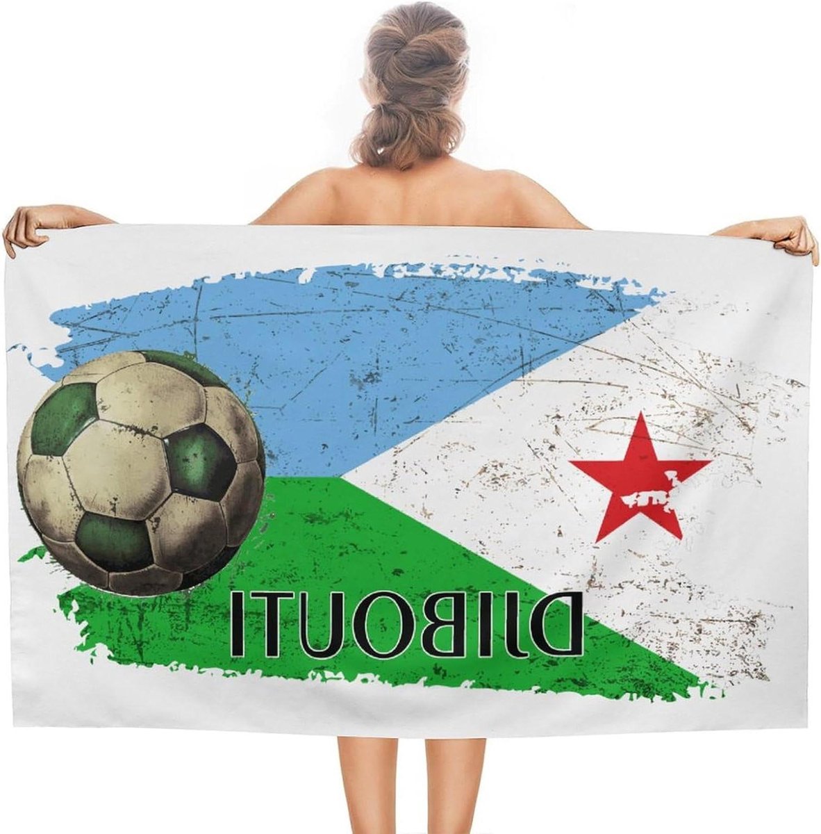 Strandhanddoeken Voetbal Thema - Badlaken Picknick - Reizen en Kamperen - Zandvrij en Sneldrogend - 70 x 130 cm - Stijl-6