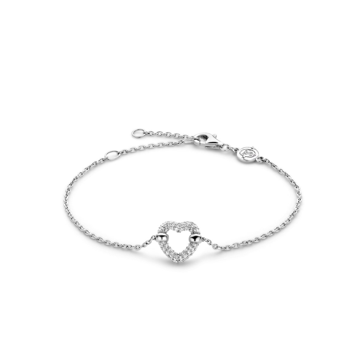 TI SENTO Dames Armband - 925 zilver - Zirconia wit - 23017ZI