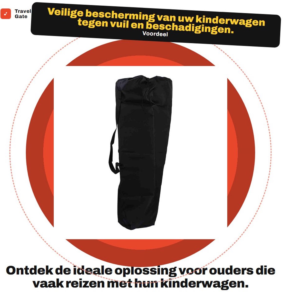 Dailygoods- Bag Organizer - Lichtgewicht - Waterdicht - Kinderwagen Accessoires - Reisbescherming - Handgreep voor Gemakkelijk Draagbaar - Kinderwagen Tas