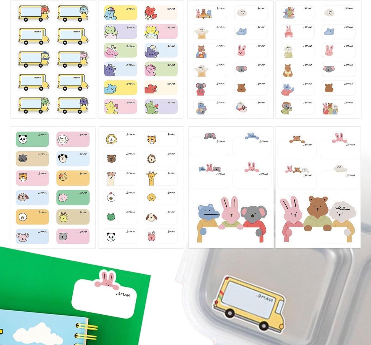 Strijkvrije Labels - Naamstickers Kleding - Bezittingen Markeren - Waterbestendig Duurzaam - 80 stuks - Multicolor