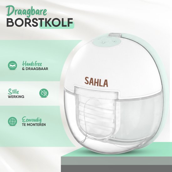 SAHLA Draadloze Dubbele Borstkolf - Verwarmde Borstschilden (38°C) - Fluisterstil <45 dB - Handsfree & Draagbaar - BPA-Vrij - Comfort — afbeelding 2