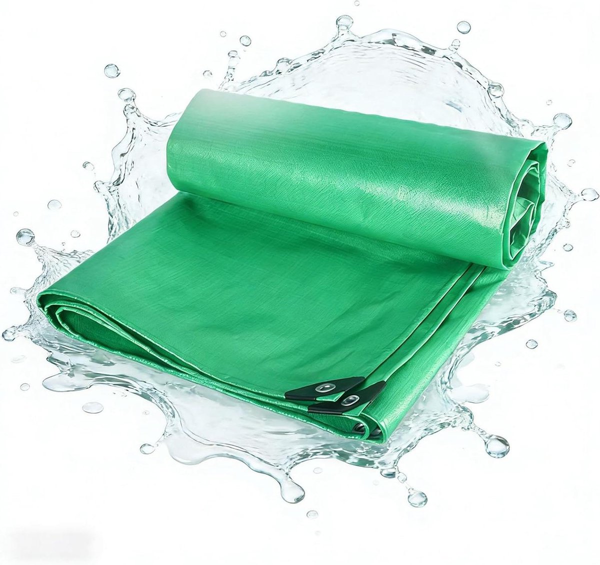 Waterdicht Afdekzeil - Beschermzeil Dekzeil - Goederen Beschermen - UV Bestendig - 130 x 150 cm - Groen