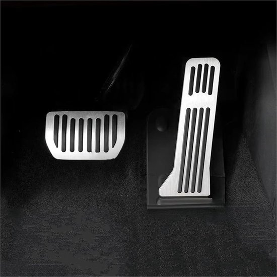 Rem Gaspedaal Covers - Auto Pedaal Trim - Verbeter Rijervaring - Antislip Oppervlak - B style - Zilver — afbeelding 3